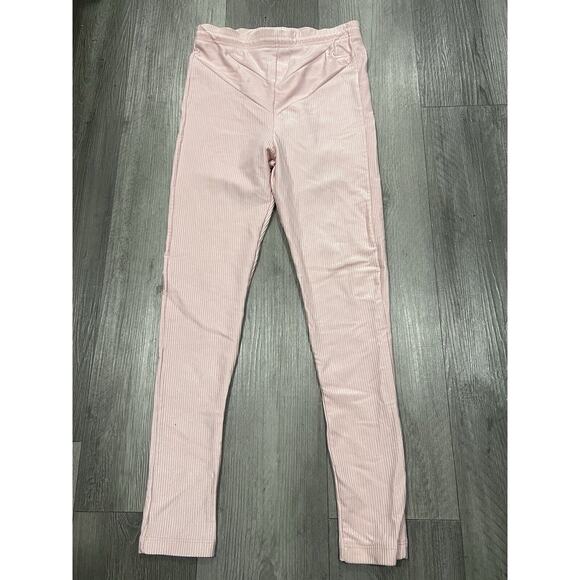 Vintage 90's Nike Womens Ribbed Pink Ribbed High Waist Shiny Retro Leggings - Picture 3 of 7